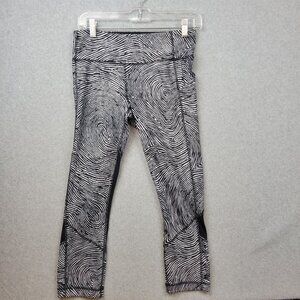 Lululemon Pants Womens 6 Groove Crop Yoga Athletic Geometric Pattern Activewear